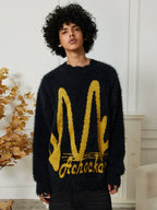 Achock M Letter Knit Sweater