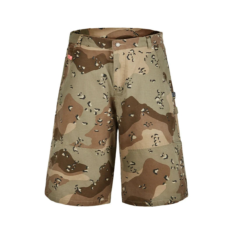 Remedy Leopard and Camouflage Work Painter Baggy Shorts
