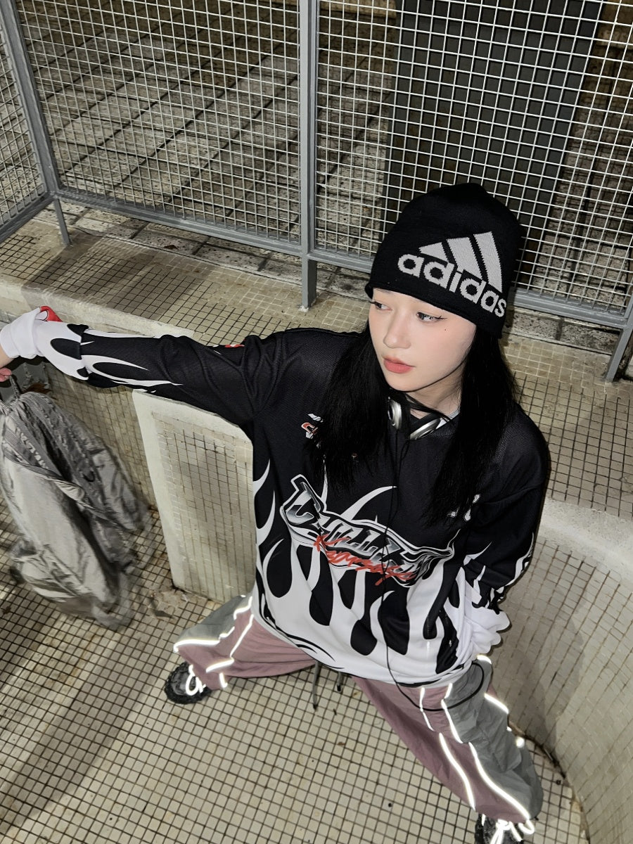 CHILLLIFE Logo Flame Long Sleeved Jersey