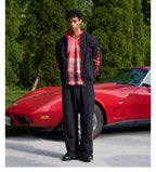 S45 Flame Print Zip Up Hoodie