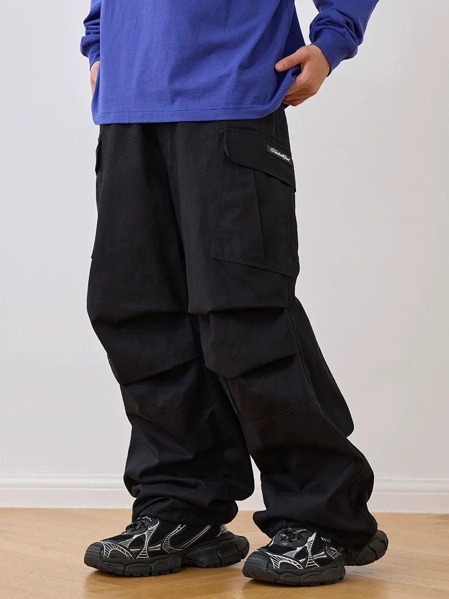 Harsh and Cruel Pleated Paratrooper Work Cargo Pants