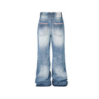 S45 Ethnic Trim Back Pocket Washed Jeans