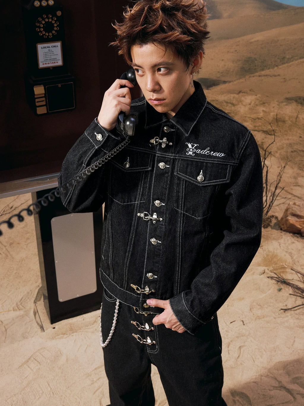 YADcrew Snap Button Denim Jacket