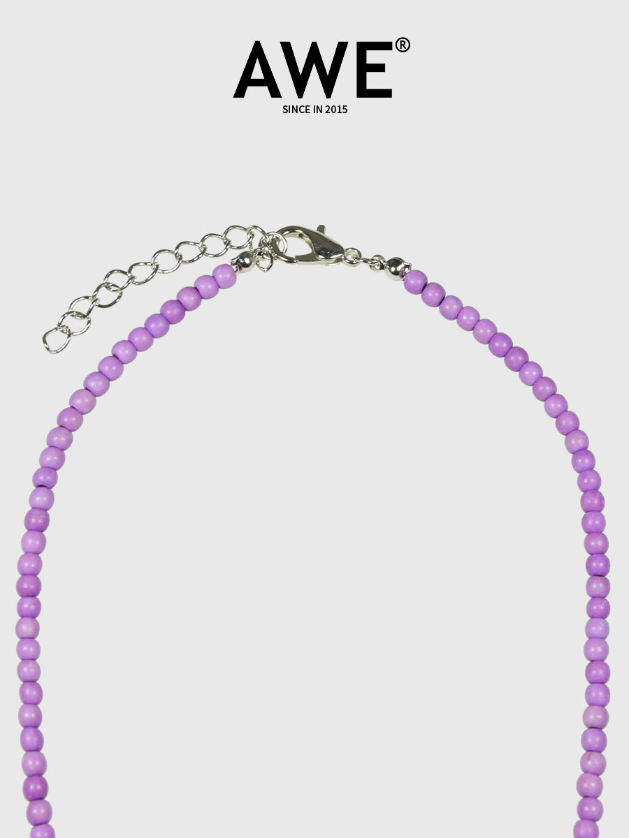 AWE Stone Beads Cross Necklace