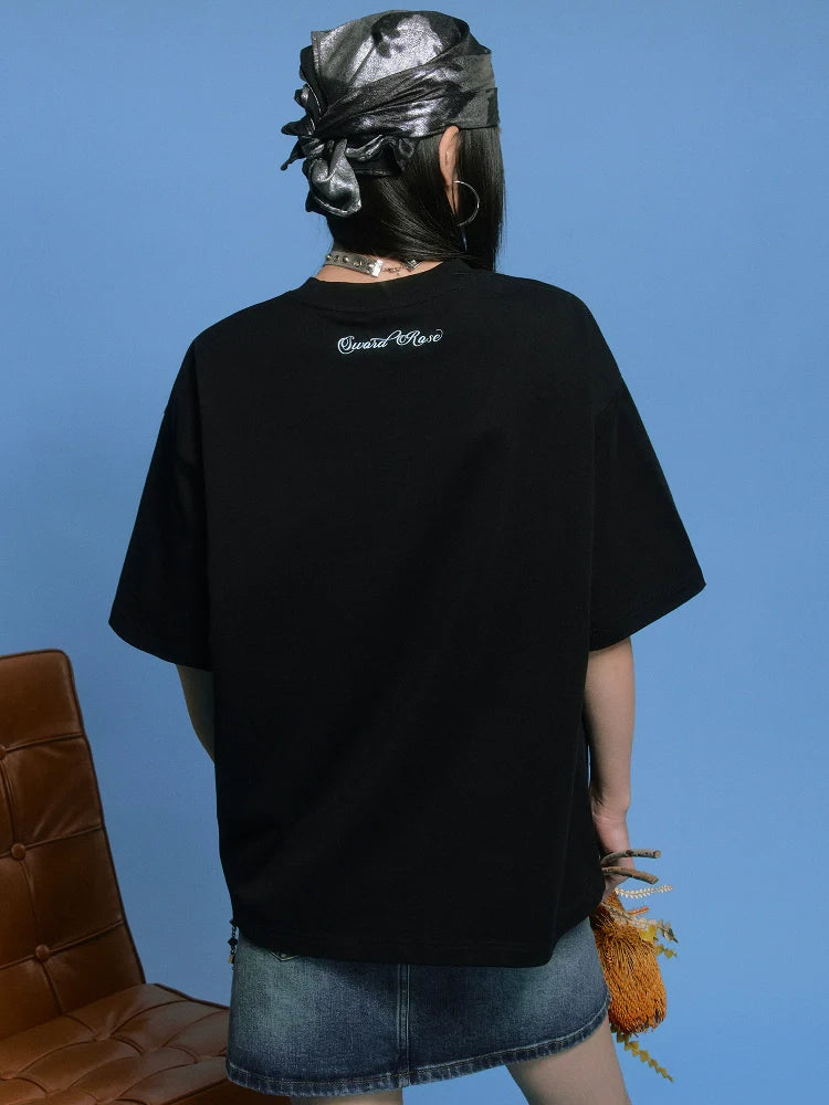 MEDM Sword and Rose Multicolor Diamond Tee