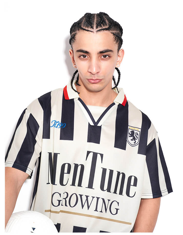 F3F Select Parody Striped Short Sleeve Soccer Jersey