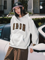 MEDM Leopard Faux Fur Layered Hoodie