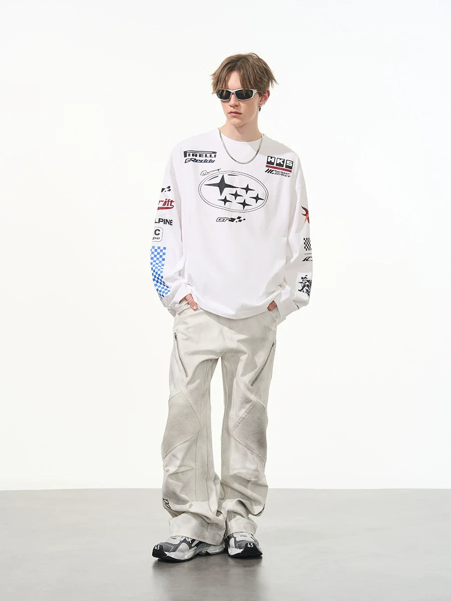 Harsh and Cruel Racing Printed Long Sleeve Tee