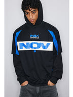 NOVACAM Soccer Jersey-Style Fake Two-Piece Hoodie