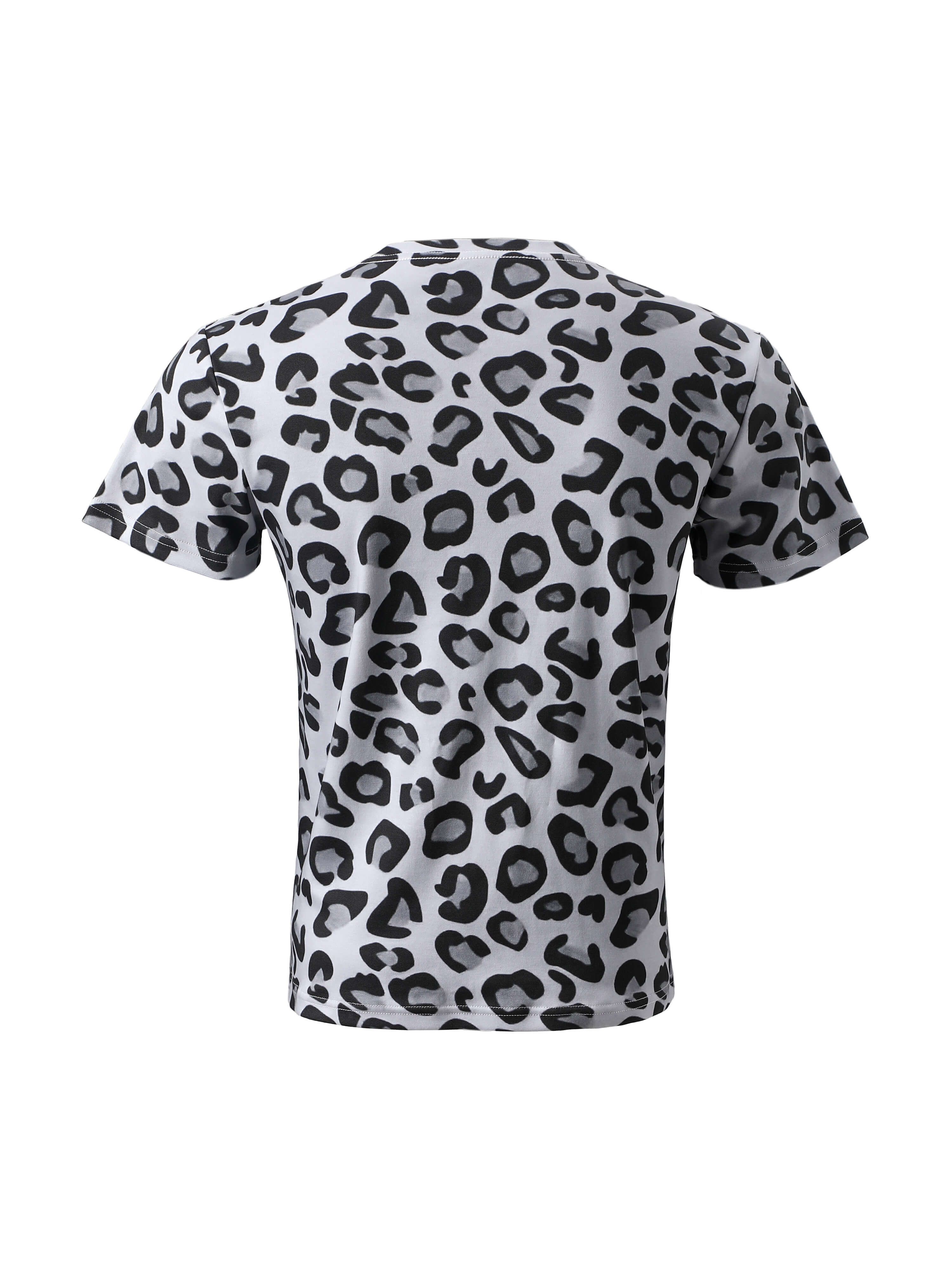 KARMANISTIC Leopard Print Slim Fit Stretch Tee