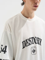 BLIND NO PLAN Layered Waffle and Jersey Long Sleeve Tee