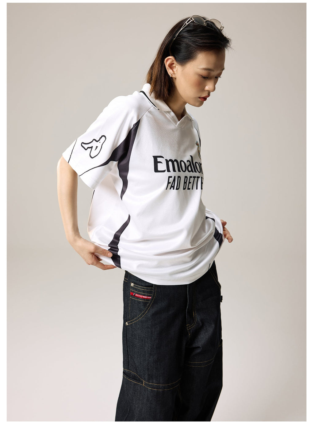 Remedy Emoalone Print Inspired Soccer Jersey Polo Shirt