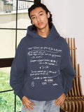 JUST VIBE Letter Print Hoodie