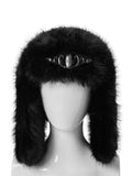 KARMANISTIC Metal Logo Fur Earflap Beanie