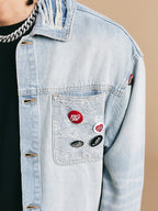 1807× LABT Paisley Pattern Wash Denim Jacket