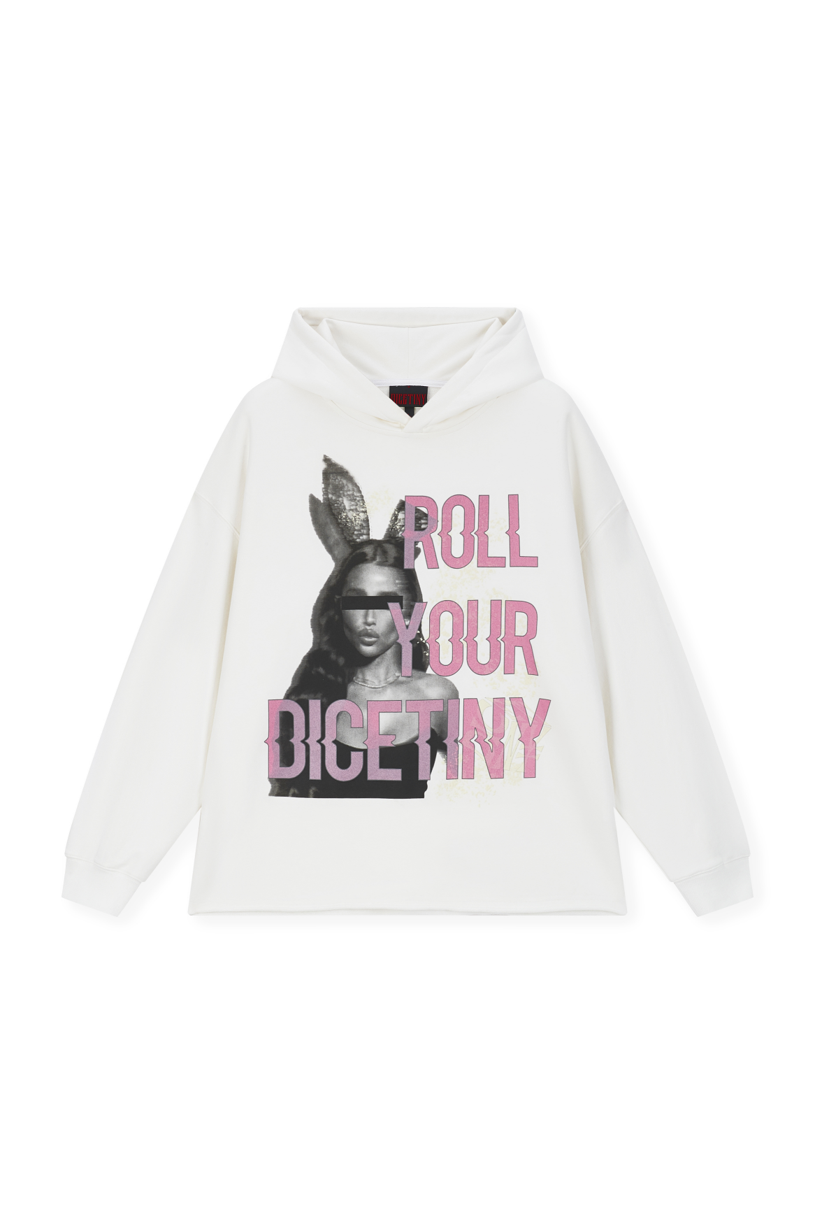 DICETINY Bunny Girl Print Hoodie