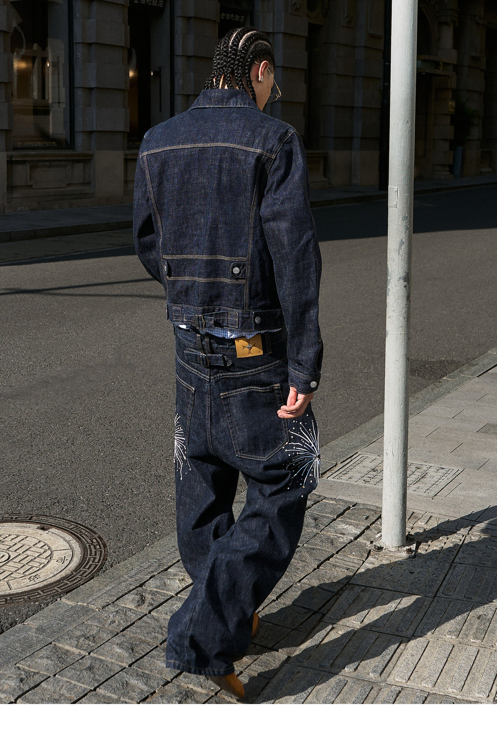 STEEPC Double Breasted Denim Jacket