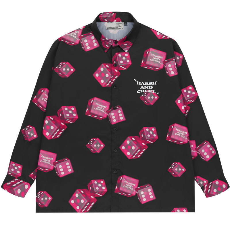 Harsh and Cruel 3D Dice Full Print L/S Shirt