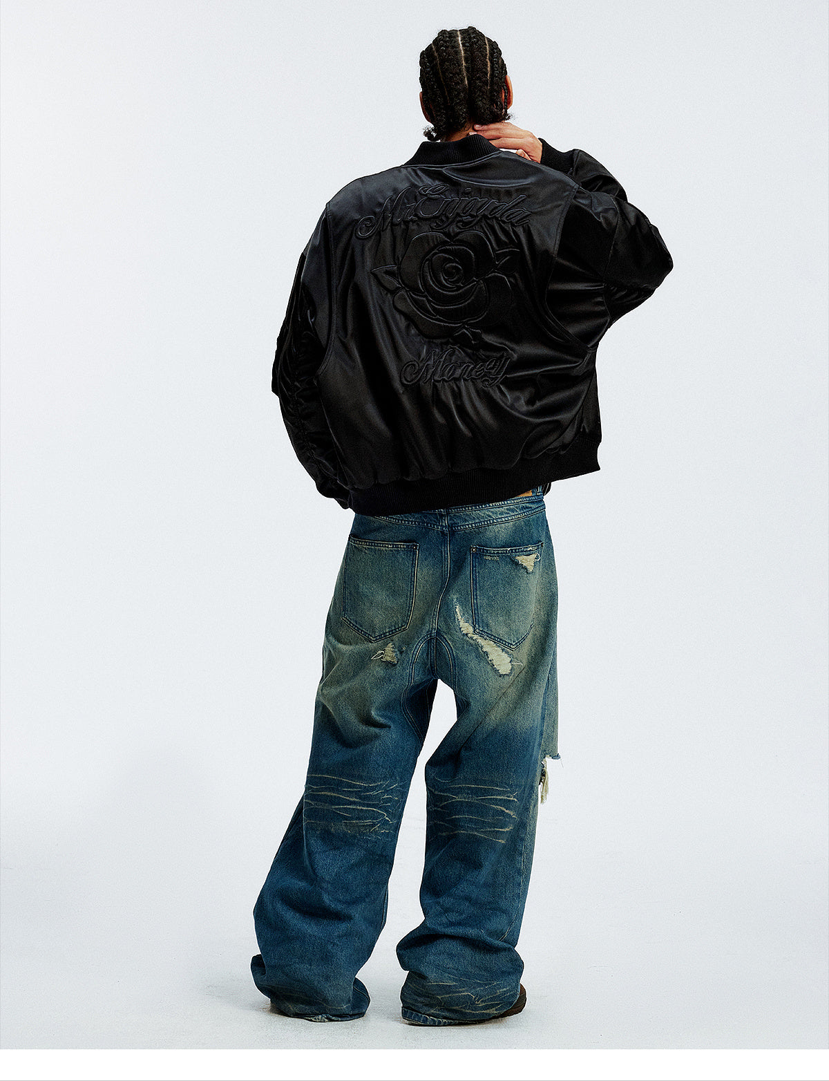 MEDM 3D Rose Foam MA-1 Bomber Jacket