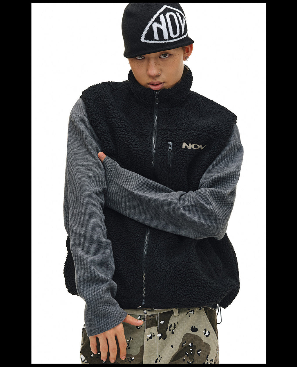 NOVACAM Camouflage Fleece Reversible Vest