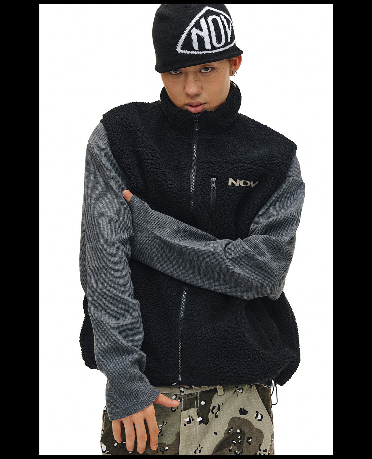 NOVACAM Camouflage Fleece Reversible Vest