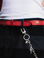 Remedy Washed Color Metal Studded Leather Belt