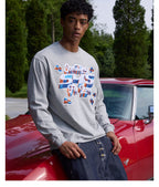 S45 3D Sequined Letter Logo Long Sleeve Tee