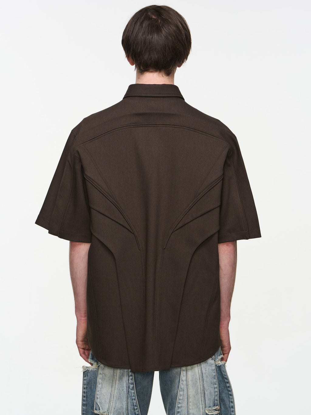 BLIND NO PLAN 3D Stripes Flyleaf Short Sleeve Shirt