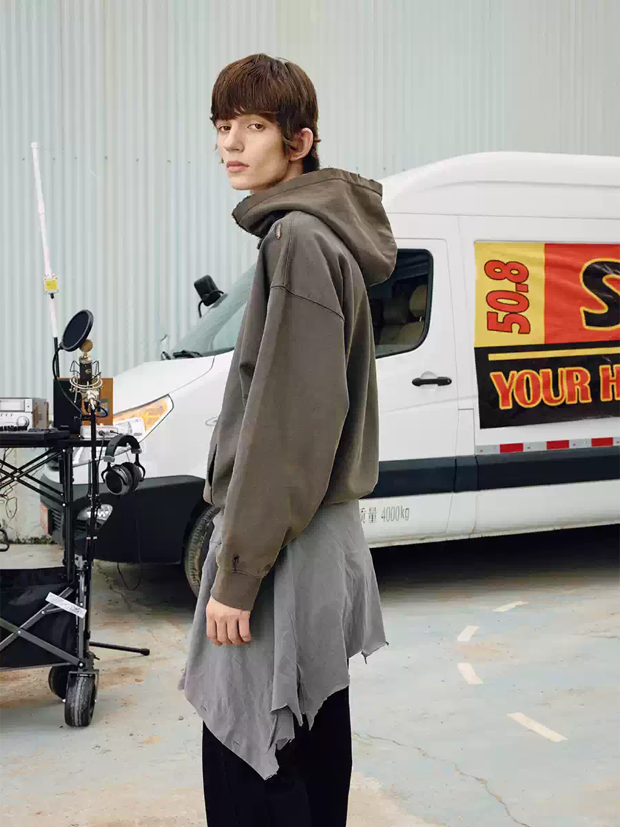 SOD Co. FM Distressed Oversized Hoodie