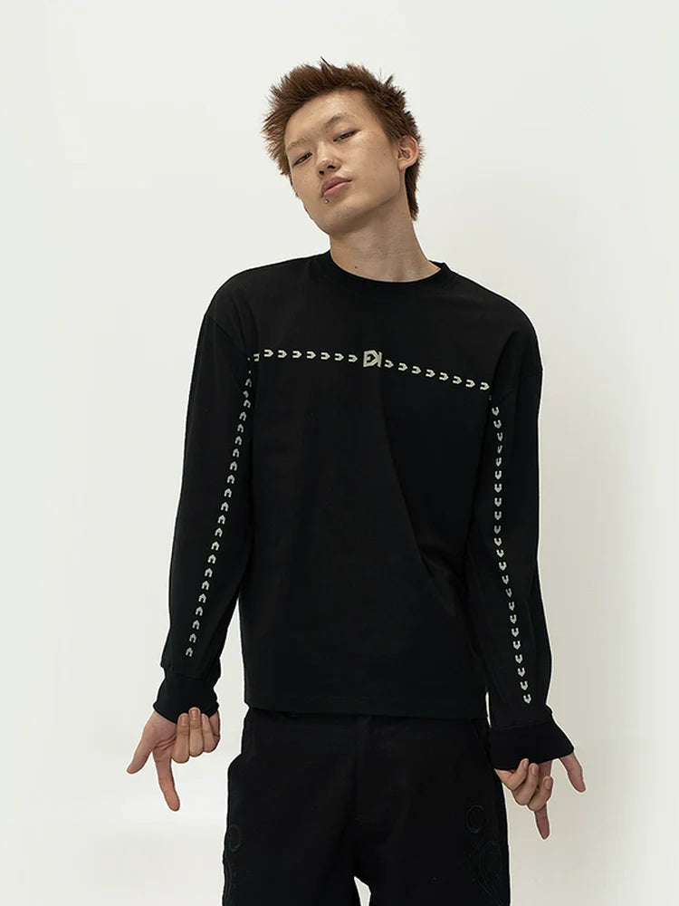 EVILKNIGHT(EK) Basic Arrow Logo Long Sleeve Tee