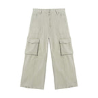 JHYQ Vintage Washed Multi Pocket Cargo Work Pants