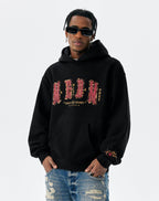 MEDM Animal Leather Logo Patch Hoodie