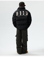 MEDM 3D Embroidered Lace Puffer Jacket
