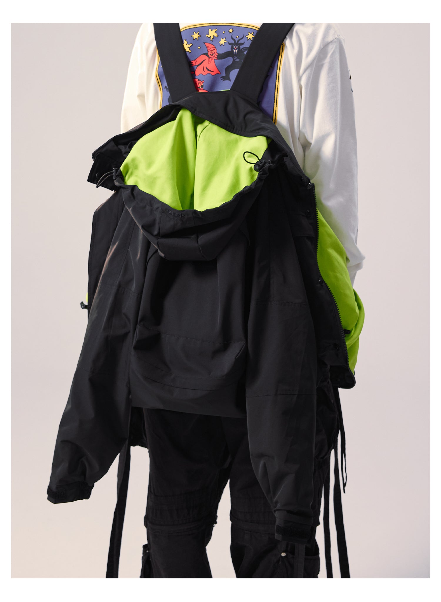 Remedy Backpack Design Hooded Windbreaker Jacket