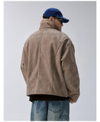 F2CE Long Fur Lined Suede Jacket