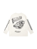 1807 Racing Graffiti Vintage Printed Long Sleeve Tee