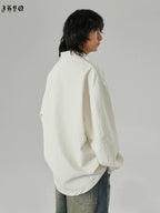 JHYQ Beaded Embroidery Long Sleeved Polo