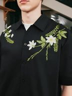 Harsh and Cruel Floral Embroidered Cuban Shirt