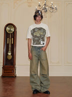 YADcrew Digital Print Camouflage Star Tee