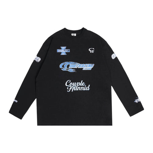 1807 × CH Dragon Head Vintage Printed Long Sleeve Tee