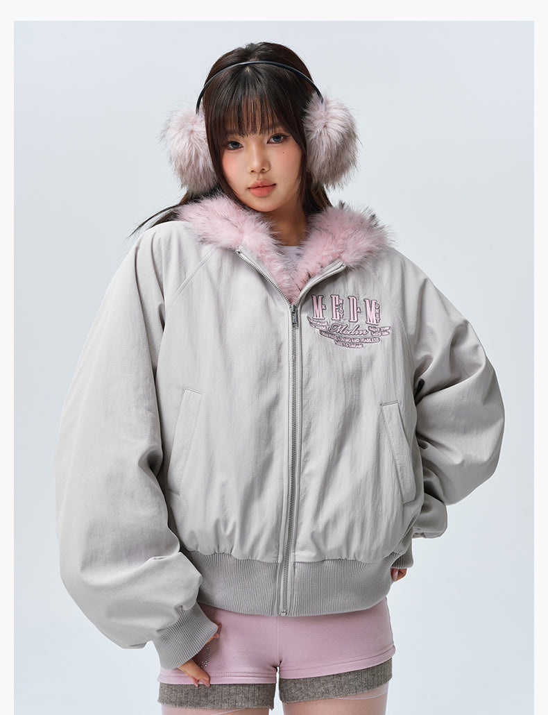 MEDM Fur-Lined Hooded Jacket