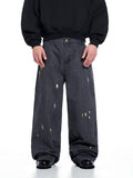 F3F Select Paint Splatter Washed Baggy Work Pants