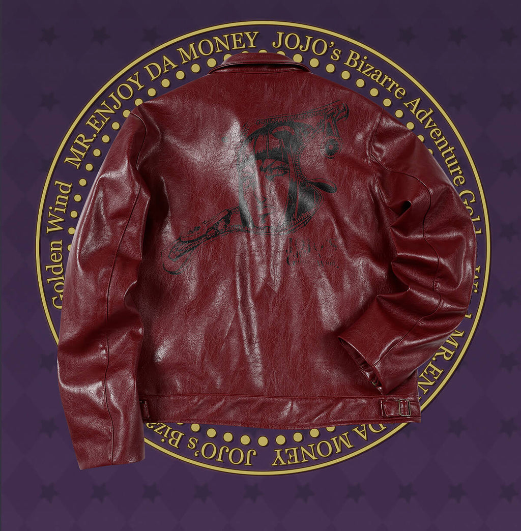 MEDM × JOJO PU Leather Biker Jacket