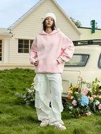 Harsh and Cruel Handwritten Font Pearl Embellished Crafted Hoodie