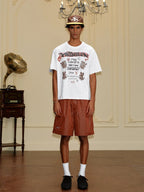 YADcrew Vintage Lion DTG Print Rhinestone Tee