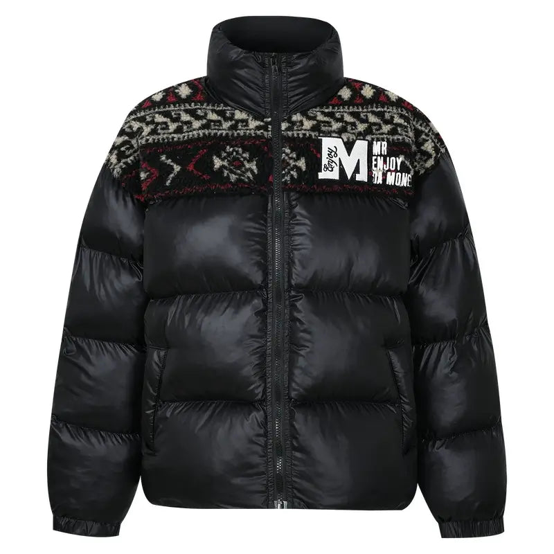 MEDM Ethnic Patchwork Puffer Jacket