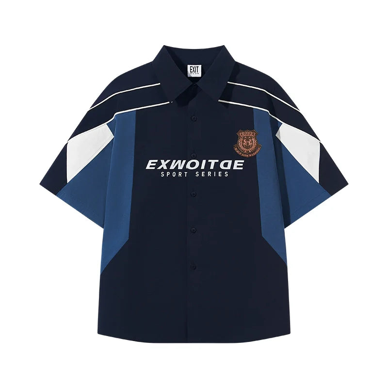 BLIND NO PLAN EXITMODE Colorblocked Sports Shirt