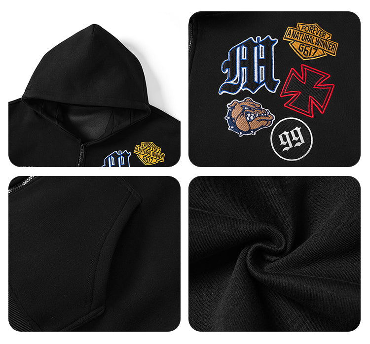 F3F Select 99 Embroidered Zip Up Hoodie