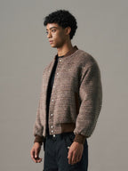 S45 Pearl Studded Fur Varsity Jacket