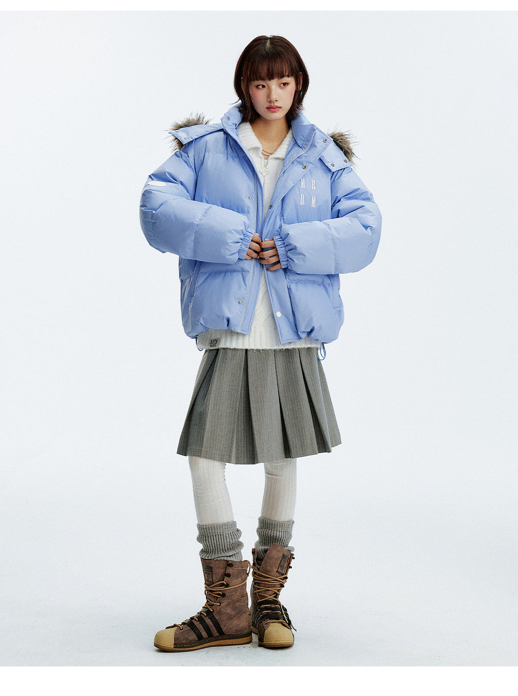 MEDM Detachable Fur Hooded Down Jacket